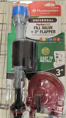 Fluid master fill valve + 3" flapper