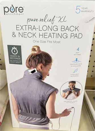 Pure Essentials Extra Long Back and Neck heating Pad