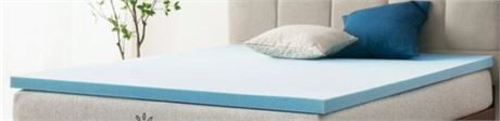 Spa Sensations by zinus 2 inch green tea cooling memory foam .mattress topper, Q