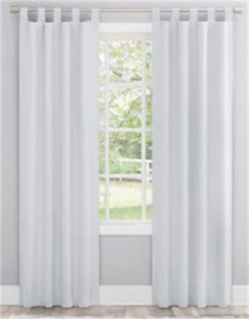 Sun Zero Nolan Energy Saving Blackout Rod Pocket Curtain Panel, 40x84, White (Si