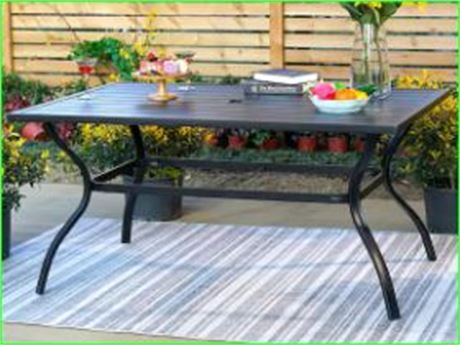 Phi Villa 60"x30" Outdoor Slat Dining table