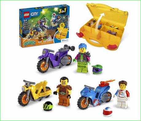 LEGO City Stuntz Value Set 3 Minifigures 3 Bikes & Carrying Case 66707
