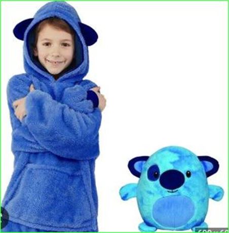 Huggle Pets Blue Puppy Animal Hoodie Sweatshirt & Plush Toy