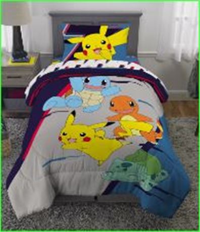 Pokemon 4 pc Twin bed set with bonus sheets