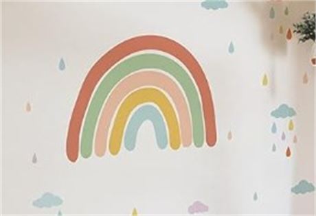 Pastel Rainbow Peel and Stick Wall Decal ( Set of 3)