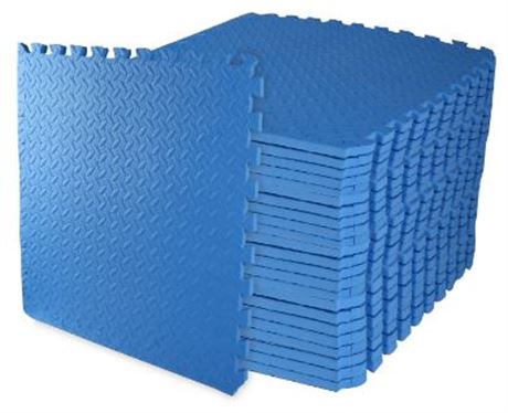 Case of 24 Balance From Puzzle Mats, 3/4 in Blue, Total of 96 square feet