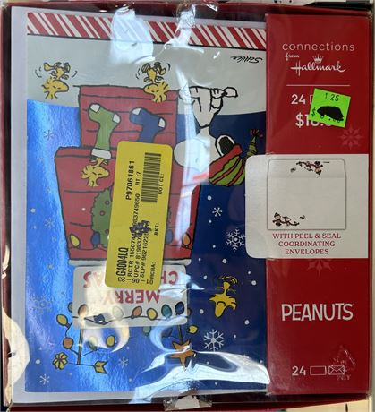 Hallmark 24 Misc. Christmas Cards-Peanuts