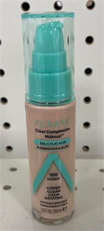 Almay Clear Complexion Foundation, 100 Ivory, 1oz