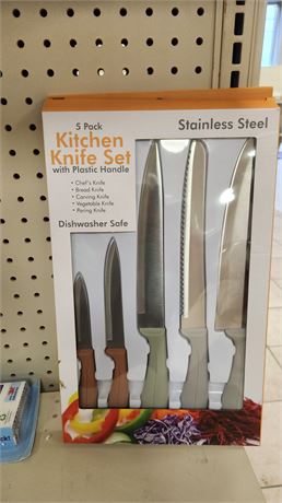 5 pack stainless steel knife set