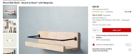 Wood Wall Shelf - Hearth & Hand™ with Magnolia