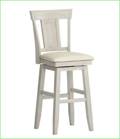 Weston Home Sheena 24-inch Counter Height Wood Swivel Stool, Antique White