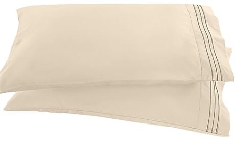 Elcgant Comfort 1800 tc King Pillowcase, tan