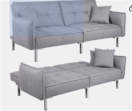 Yaheetech Sleeper Sofa Couch Bed Convertible Sofa, Gray