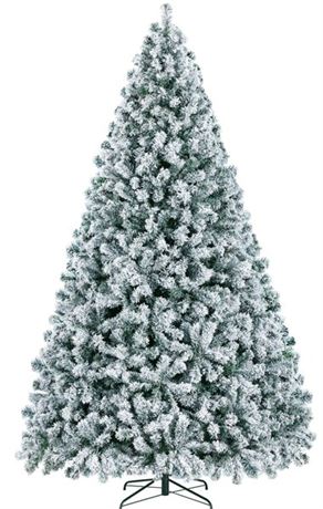Yaheetech 9 ft Frosted Christmas Tree