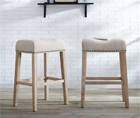 2-pack Roundhill Coco 25.5" Counter stools, Grey