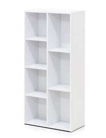 Furinno 7 Cube Reversable Open Shelf, White