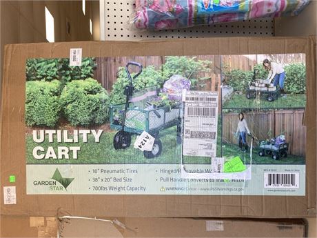 Garden Star Utility Cart, 38"x20" bed size, 700 lb capacity