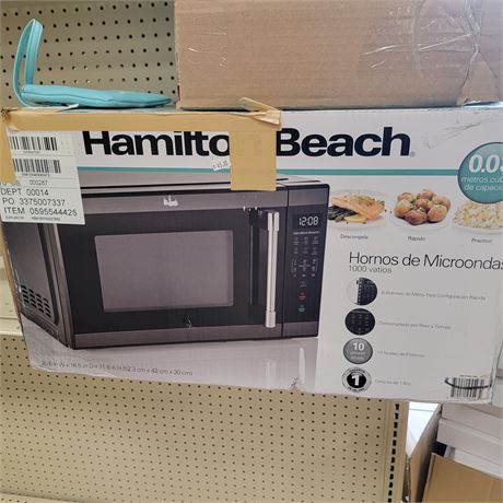 Hamilton Beach .9 cu ft microwave, 1000 watt