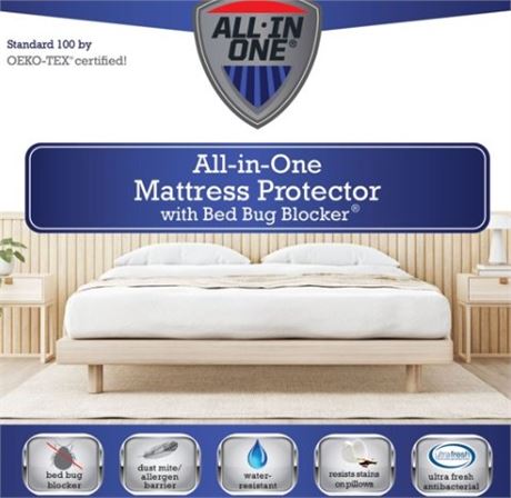 All in One Non-Woven Waterproof Mattress Protector, TWIN XL