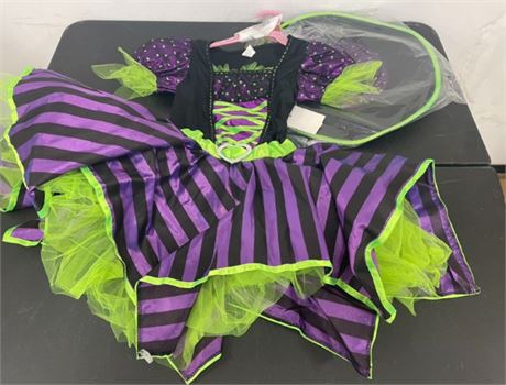 Halloween Girls Miss Match Witch Costume Set, By Way to Celebrate, Size Medium