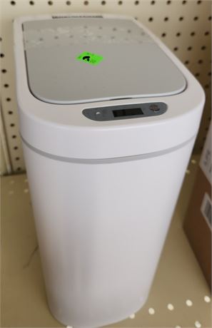 Nine Star 1.3 gallon bathroom Touchless Garbage can, white
