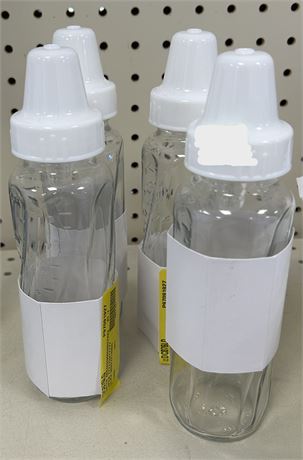 Lot of (4) Evenflo BPA Free Glass Bottles