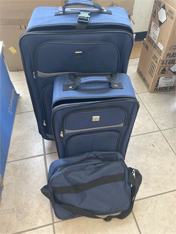 Protégé 3 piece Suitcase set, Navy Blue