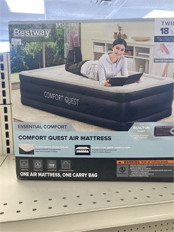 Bestway 18 inch Comfort Quest Air Mattress, TWIN