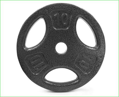 CAP Barbell Standard Cast Iron Weight Plate, 10 Lbs., Black