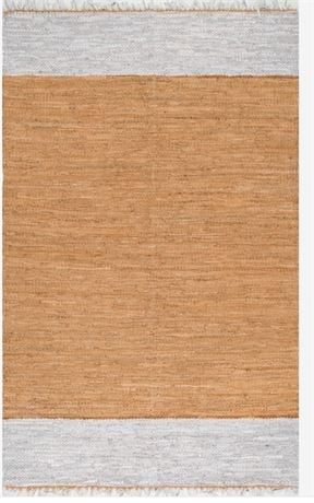 nuLOOM 5 x 8 Leather Natural Indoor Solid Area Rug