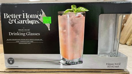 Better Homes & Gardens Wilmond Juice Glasses, 10.7 oz, Set of 4