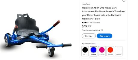 All In One Hover Cart Attachment For Hover board - Transform your Hover board in