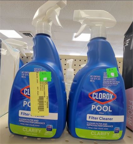 Lot of (TWO) Clorox Pool Filter Cleaner