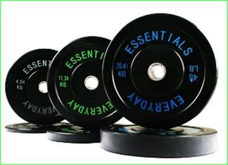 BalanceFrom Olympic Bumper Plate Weight Plate w/ Steel Hub, Black