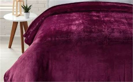 Better Homes and Gardens Luxury Velvet Plush Blanket,  Purple, king