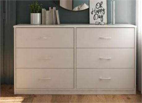 Mainstays Classic 6 drawer Dresser, White