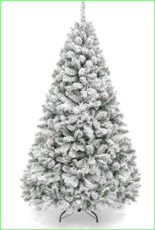 Holiday Time 7.5ft Pre-Lit Flocked Sparkling Pine Artificial Christmas Tree