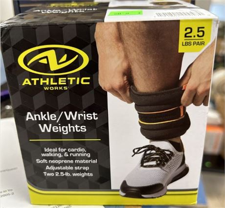 Athletic   Works 5lb Pair Ankle & Wrist Weights (2pcs, Each One is 2.5LBS),   Ad