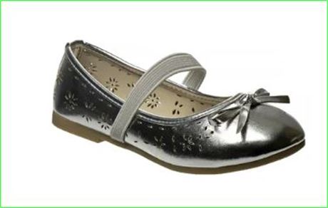 Kensie Girl Ballerinas Girls Shoes, silver, size 2