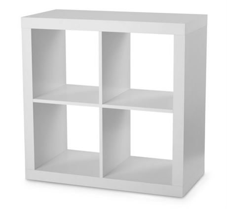 Better Homes and Gardens 4 cube organizer, white. 30.16"x15.35"x29.84"