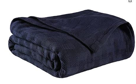 Superior Metro Blanket, Navy Blue, FULL/QUEEN