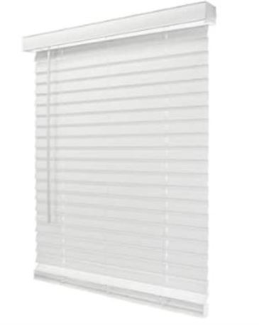 Richland homes Cordless Faux Wood Blind, white 51.5"x48"