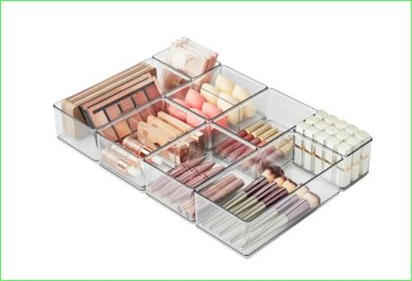 The Home Edit 8 Piece Beauty Clear Plastic Storage System