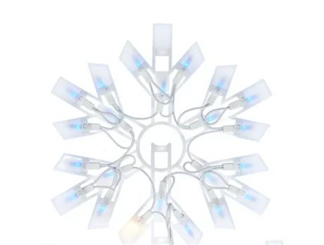 Holiday Time 6 Blue Twinkling Snowflake Lights,