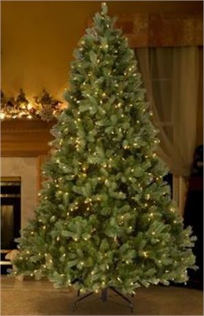 Bestway Pre-Lit Douglas Artificial Christmas Tree w/ Stand, 7.5 ft