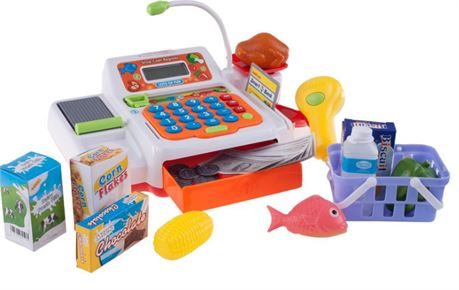 Hey! Play! Pretend Electric Cash Register with real Sounds and functions