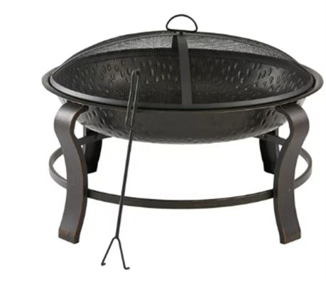 Mainstays 28 inch Round Wood Burning Fire Pit