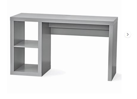 Better Homes & Gardens Cube Storage Office Desk, Gray 54.02" L x 19.69" D x 30.9