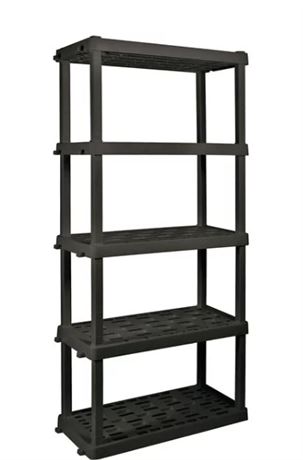 Hyper Tough 5 shelf Storage Shelf, Black