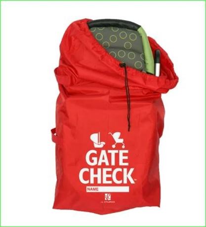 J.L. Childress Universal Gate Check Travel Bag for Car Seats or Strollers, Red